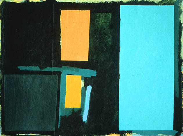 Persephone Descending, an abstract painting in acrylic on view in the Rachel Clark abstract art gallery - abstract art to buy